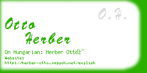 otto herber business card
